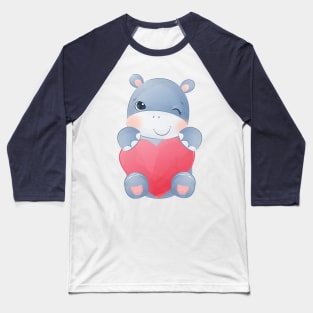 Love hippopotamus Baseball T-Shirt